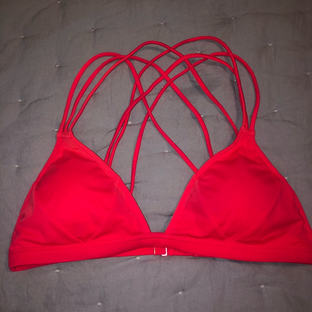 Victoria’s Secret Pink cris cross bikini top (Red)